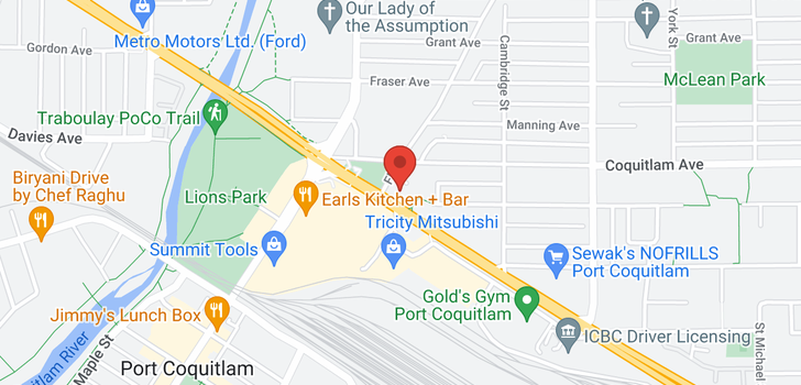 map of A419 2099 LOUGHEED HIGHWAY